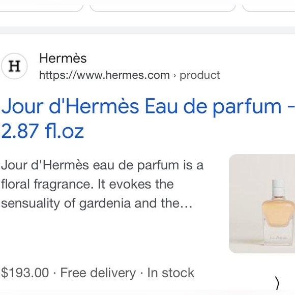 Jour de’ HERMES Perfume 4ml - Picture 6 of 9